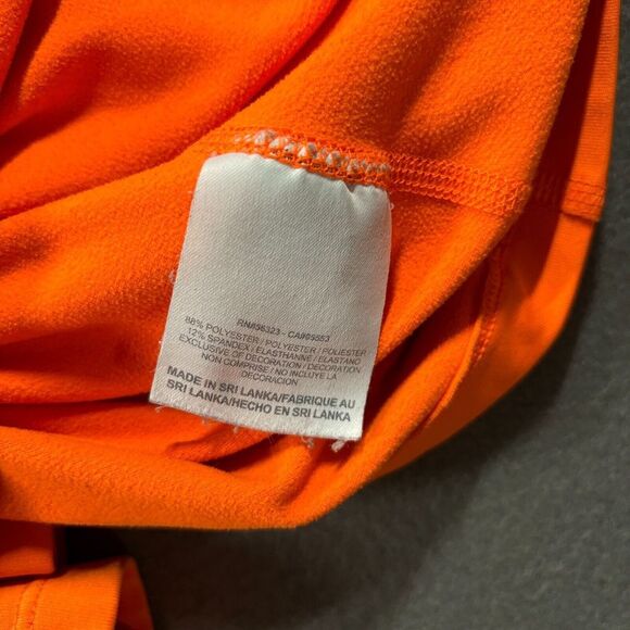 Nike Pro Combat Quarter Zip Womens L Orange Dri Fit Therma Fit Athletic Neon - Picture 6 of 9
